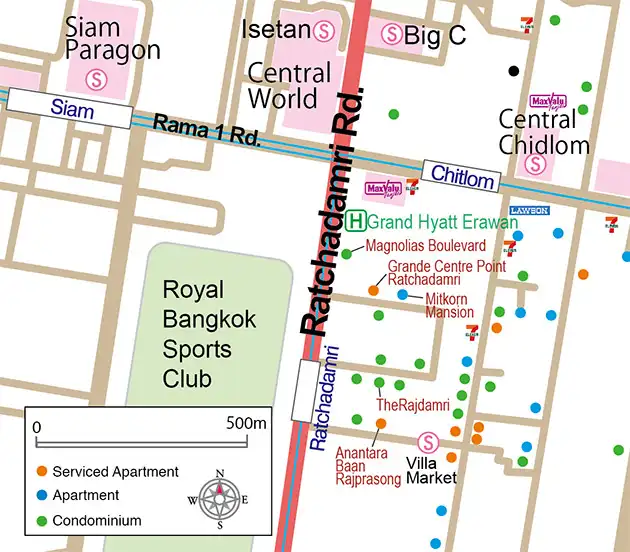 ratchadamri-residential-map